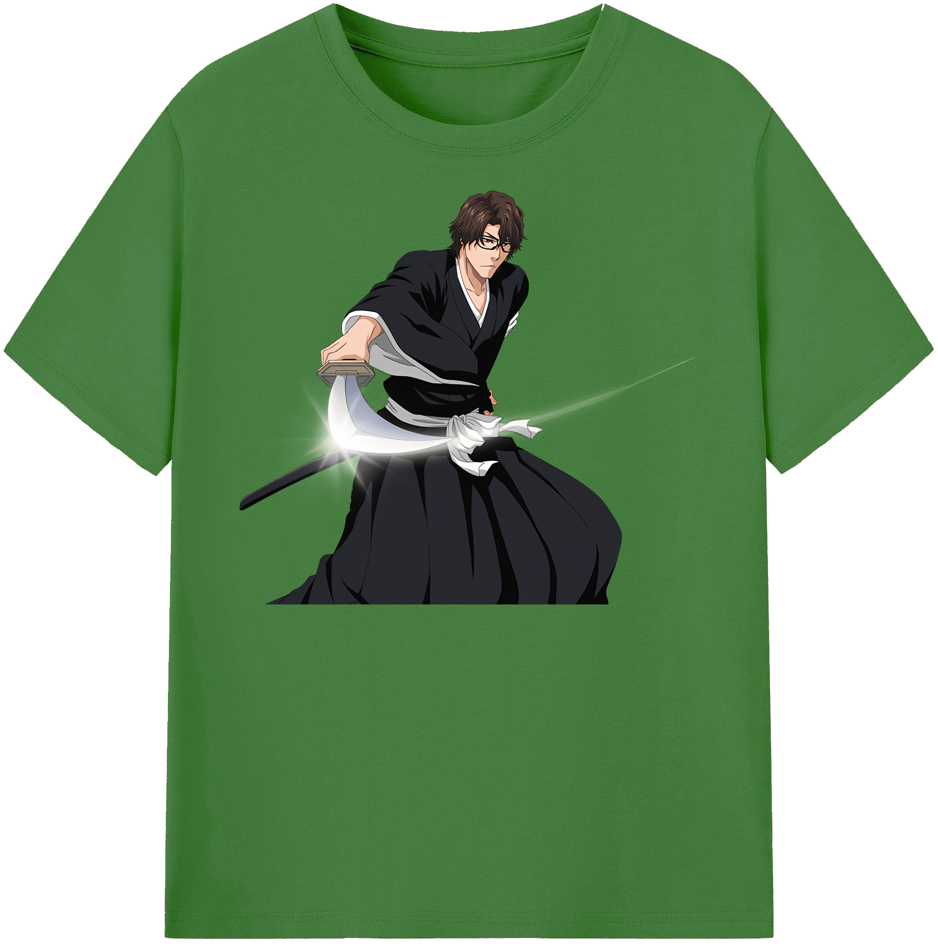 （画像用） ブリーチ 藍染 惣右介（あいぜん そうすけ） BLEACH Aizen Sousuke レディースカジュアルプリントTシャツ（綿100％）
